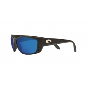 Costa Fisch Black Frame Blue Mirror 580P Len Glasses - 06S9054F-90540664