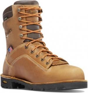 Danner Quarry USA 8in Alloy Toe Boots, Distressed Brown, 10D, 17317-10D