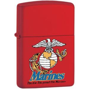 Zippo Lighters, Marines The Few The Proud / Red Matte, 86-233