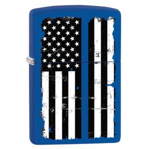 Zippo Police/Thin Blue Line - Royal Blue Matte, 86-05482