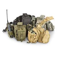 Military-Style Drop Leg Panel with Pouches 099598582913