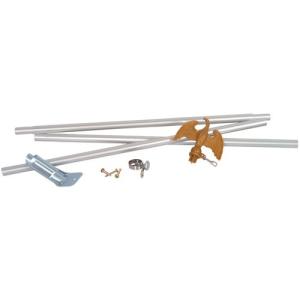 Fox Outdoor Flag Pole Set, Silver, 84-012