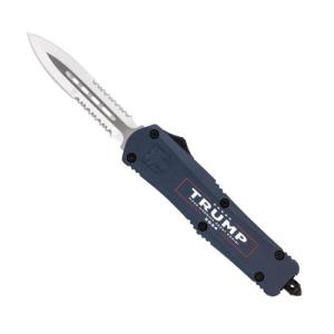 COBRATEC KNIVES MEDIUM FS-3 TRUMP 2024 BLUE DAGGER 2 SIDE SERRATED 