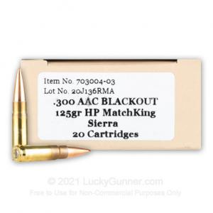 300 AAC Blackout - 125 Grain OTM - Red Mountain Arsenal - 20 Rounds 703004-03