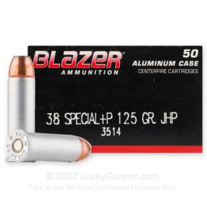 38 Special - + P - 125 gr JHP - Blazer - 1000 Rounds 