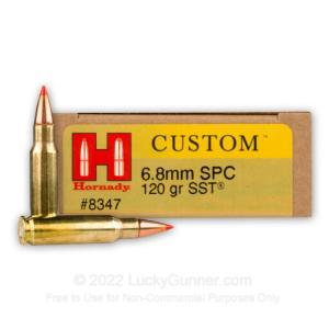 6.8 Remington SPC - 120 gr SST - Hornady Custom - 200 Rounds 