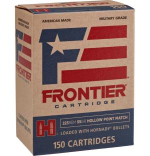 Hornady Frontier Rifle Ammunition.223 Rem 55 gr HP-MATCH 150/ct (Oriented) 