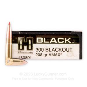 300 AAC Blackout - 208 Grain A-MAX - Hornady BLACK - 200 Rounds 80891