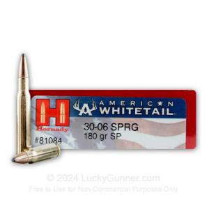 30-06 - 180 Grain InterLock SP - Hornady American Whitetail - 200 Rounds 81084