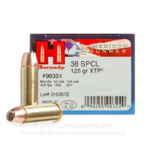 38 Special - 125 Grain JHP XTP - Hornady American Gunner - 250 Rounds 90324