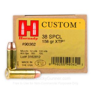 38 Special - 158 gr JHP XTP - Hornady - 250 Rounds 90362