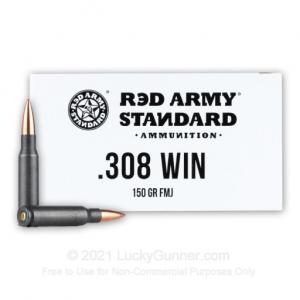 308 - 150 Grain FMJ - Red Army Standard - 500 Rounds 110620207366