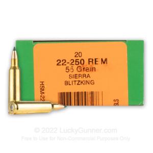 22-250 - 55 Grain BlitzKing - HSM Varmint - 20 Rounds 112420207483