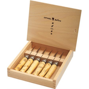 Opinel 01555 Nature Wood Box 6 Pieces