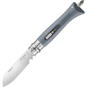 Opinel Knives 01792 DIY Folder Knife with Varnished Gray Finish Beechwood Handle