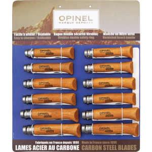 Opinel 82085 Twelve Piece Assortment - Carbon Steel Folding Pocket Knife