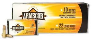Armscor .22 LR 36 GR High Velocity Copper Plated Hollow Point 1260 fps - 5000rd Case AMM-0551