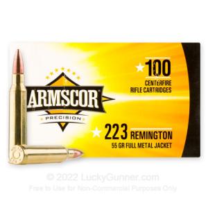 223 Rem - 55 Grain FMJ - Armscor - 1200 Rounds 14806015504471