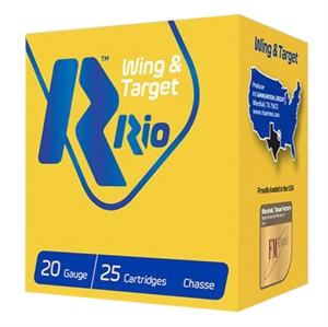 RIO AMMUNITION Wing & Target 20 Gauge 2.75" 7/8 oz 7.5 Shot 25 Bx/ 10 Cs WT2075
