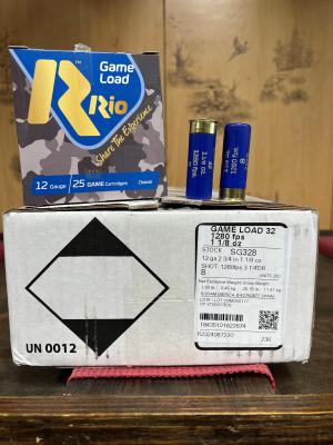 RIO AMMUNITION SG328 Game Load Super Game High Velocity 12 Gauge 2.75" 1-1/8 oz 8 Shot 25 Bx/ 10 Cs SG328