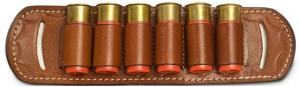 Cebeci Arms Holster Leather Shot Shell Slide Open Bottom 6 Shells, Tan, 41327