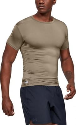 Under Armour Tactical HeatGear Compression Short Sleeve T-Shirt - Men's, Federal Tan, 2X-Large, 12160074992X 12160074992X