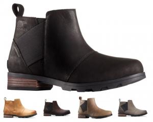 Sorel Emelie Chelsea Bootie - Womens, Black/Black, 5 US, 1749291010-5