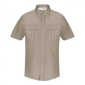 Elbeco DutyMaxx Short Sleeve Poly/Rayon Stretch Shirt - Mens, 19 in, Silver Tan, 5582D-19