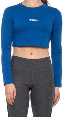 Oakley Cropped Long Sleeve Tee - Women's, Blue Power, Small, 552436-6PB-S