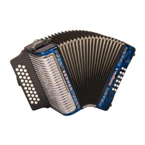 Hohner Accordions Hohner 3500BL Corona II Diatonic Accordion, Perfect for Stage and Studio Productions in Dark Blue