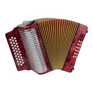 Hohner Accordions Hohner 3523GR Corona II Classic Accordion (GCF Keys, Pearl Red) 3523GR