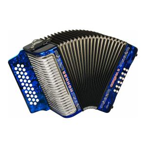 Hohner Accordions Hohner 3523GBL Corona II Classic Accordion (GCF Keys, Dark Blue) 3523GBL