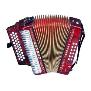 Hohner Accordions Hohner 3523ER Corona II Classic Accordion (EAD Keys, Pearl Red) 3523ER