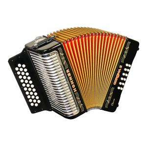Hohner Accordions Hohner 3523GB Corona II Classic Accordion (GCF Keys, Jet Black) 3523GB