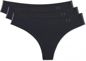 Under Armour UA Pure Stretch Thong 3-Pack - Women's, Black, X-Large, 1325615001XL