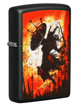 Zippo Warrior Black Matte Lighter 191693198669