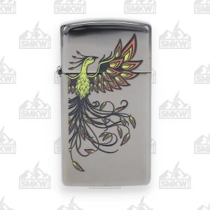 Zippo Black Ice Phoenix Slim Lighter 191693198690