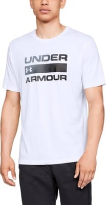 Under Armour UA Team Issue Wordmark Short Sleeve Shirt - Men's, Extra Large, White, 1329582100XL