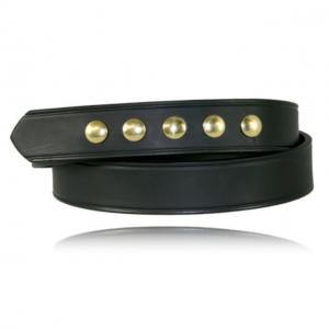Boston Leather 1 1/2 Five-snap Belt - 6583-2-62-GLD