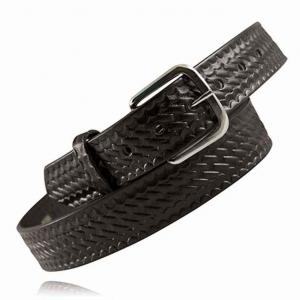 Boston Leather Traditional 1-1/2" Off Duty Leather Belt | Brown | Basketweave | 30 | LAPoliceGear.com 6582_001