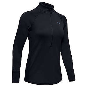 Under Armour Women's Base 4.0 Extreme Base Layer Half-Zip Long-Sleeve Pullover (Adult) - Black/PITCH GRAY 6591343319