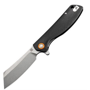Artisan 1815PSBKC Tomahawk Linerlock Steel Blade Knife with Black G10 Handle