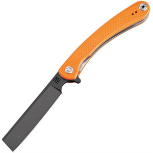 Artisan 1817PSBOEF Sm Orthodox Linerlock Knife with Orange Textured G10 Handle