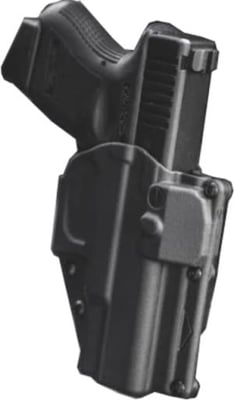 Alien Gear Holsters Rapid Force Locking Belt Slide Slim Holster, Glock 19/45 Gen 1-5/19X/19 MOS/23 Gen 1-4/44/45 MOS, Lone Wolf LTD19, Palmetto States Armory Dagger, Left Hand, Without Light-Bearing, Clamshell Packaging, Matte Black, RS-B-0057-BK-LH-L0-C