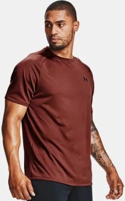 Under Armour Men's UA Tech 2.0 Short Sleeve Athletic T-Shirt - 1326413 - Cinna Red/Black (688) 1326413-688-SM