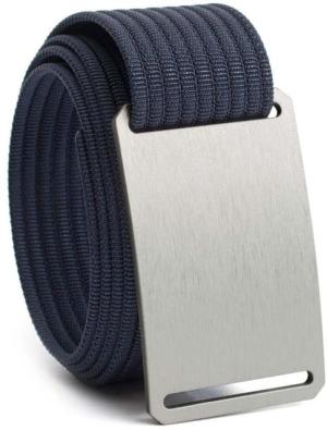 Grip6 Standard Silver Buckle w/Navy Strap, 34, SB-GRANITE-MS-BLJ-1.5-34