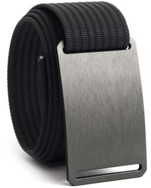 Grip6 Standard Gunmetal Buckle w/Black Strap, 34, SB-GUNMETAL-MS-JET-1.5-34