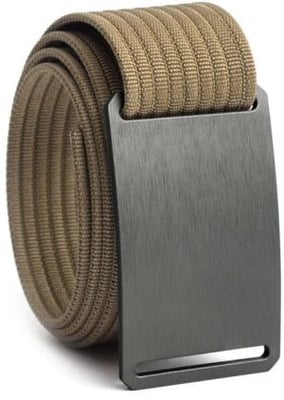 Grip6 Standard Gunmetal Buckle w/Brown Strap, 38, SB-GUNMETAL-MS-CUB-1.5-38