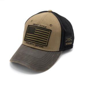 Grunt Style GS Veteran Flag Hat - Men's, Brown, One Size, GS3406