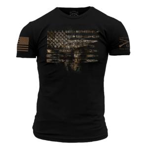 Grunt Style Realtree Edge Ammo Flag T-Shirt - Men's, Black, 4XL, GS3640-4XL